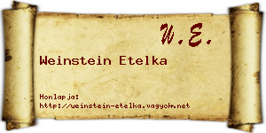 Weinstein Etelka névjegykártya