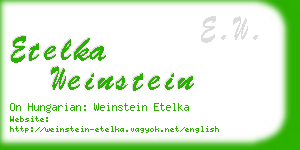 etelka weinstein business card